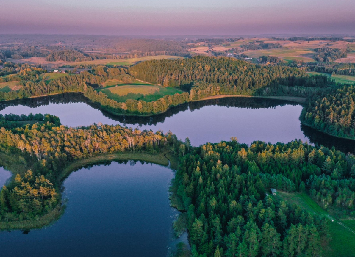 Miejsce przypominające krainę tysiąca jezior niedaleko Poznania
