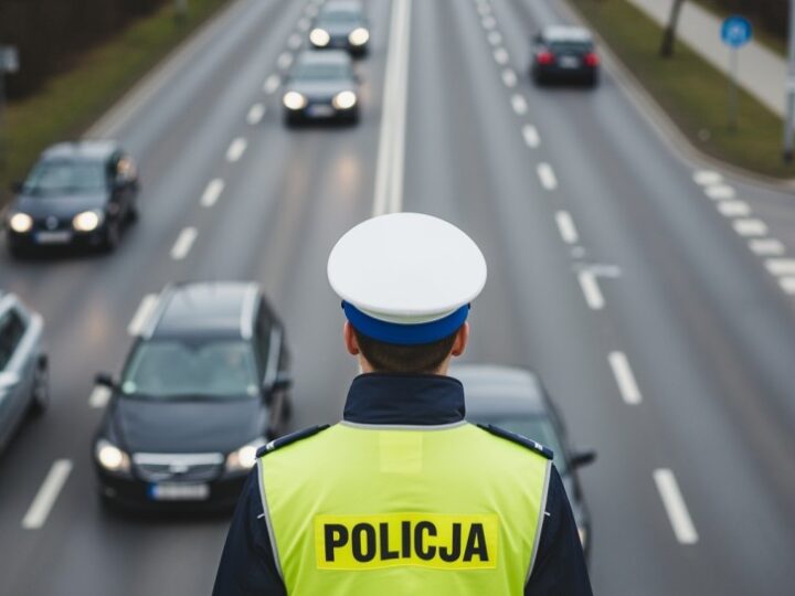 Driftując na rondzie, 19-latek uderzył w latarnię i stracił prawo jazdy