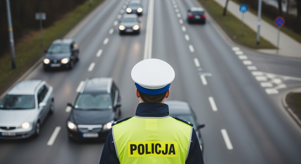 Driftując na rondzie, 19-latek uderzył w latarnię i stracił prawo jazdy